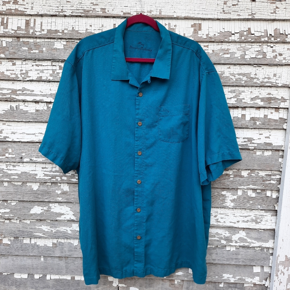 Tommy Bahama Teal Casual Button Down Shirt